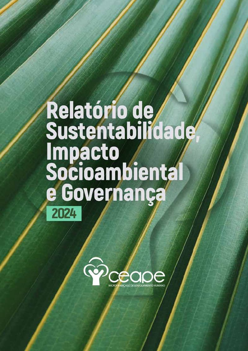 Capa do documento Relatório de Sustentabilidade, Impacto Socioambiental e Governança — 2024