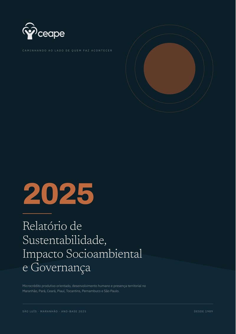 Capa do documento Relatório de Sustentabilidade, Impacto Socioambiental e Governança — 2025